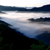 5月の野迫川村雲海景勝地から