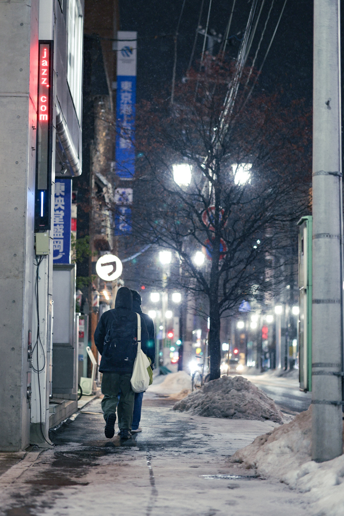 雪道を往く