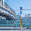 日のあたる通過電車
