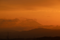 富士山　夕暮れ