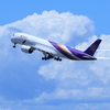 タイ国際航空機の離陸