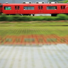 田んぼに写り込む私鉄車両3
