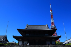 増上寺と東京タワー