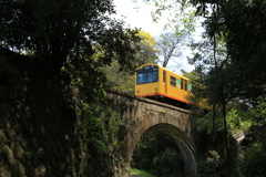 ねじり橋を走る三岐鉄道