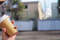 公園でコーヒー