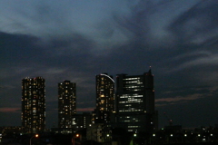夕暮れの武蔵小杉、ビルが少ない頃