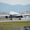 大阪国際空港へ着陸