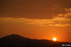 京都盆地より東山連峰からの日の出シーン2025年7月31日その２