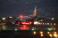 伊丹空港千里川土手　その６（日没頃）