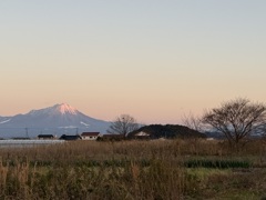 夕暮れの大山