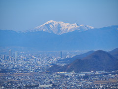平和な濃尾平野、伊吹おろしがやって来る