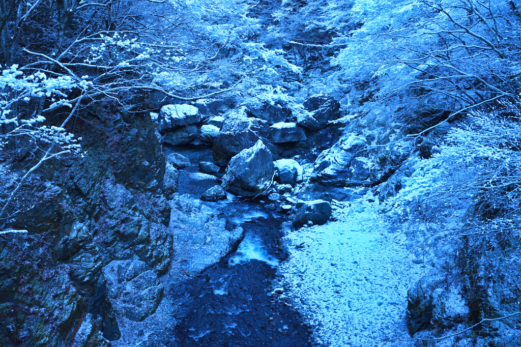 渓谷雪化粧 3