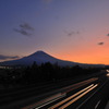 富士山　長時間露光