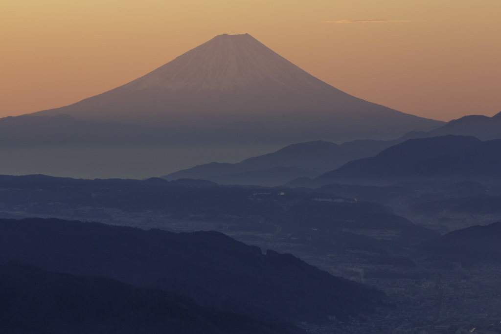 富士山の朝焼け