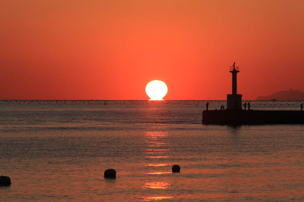 江井ケ島の夕日