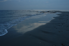豊浜の夕波
