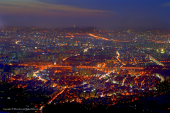 a Night view of Seoul City