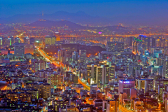 a Night view of Seoul City