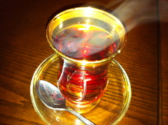 トルコ料理店の紅茶