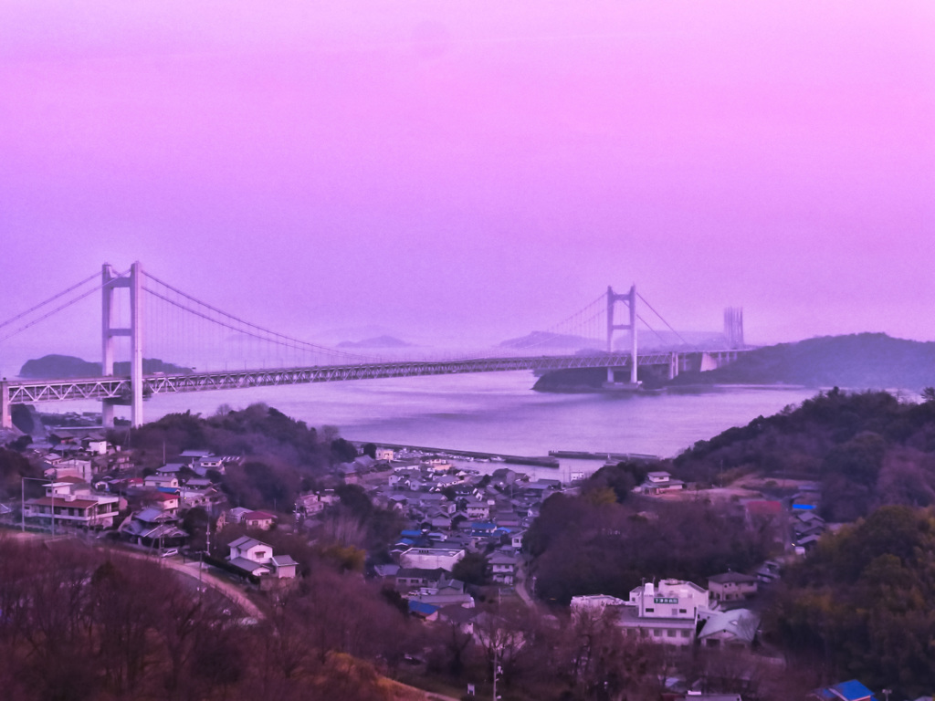 夕暮れの瀬戸大橋