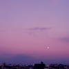夜明けの満月