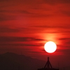 熱い夏の夕陽