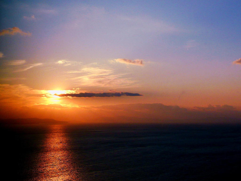 冬の夕陽
