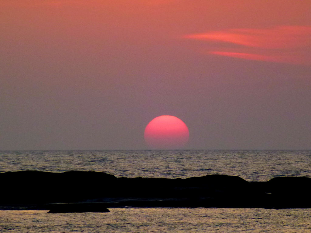 丹後半島　間人の夕陽　３