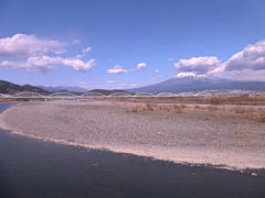 新幹線から見えた富士山