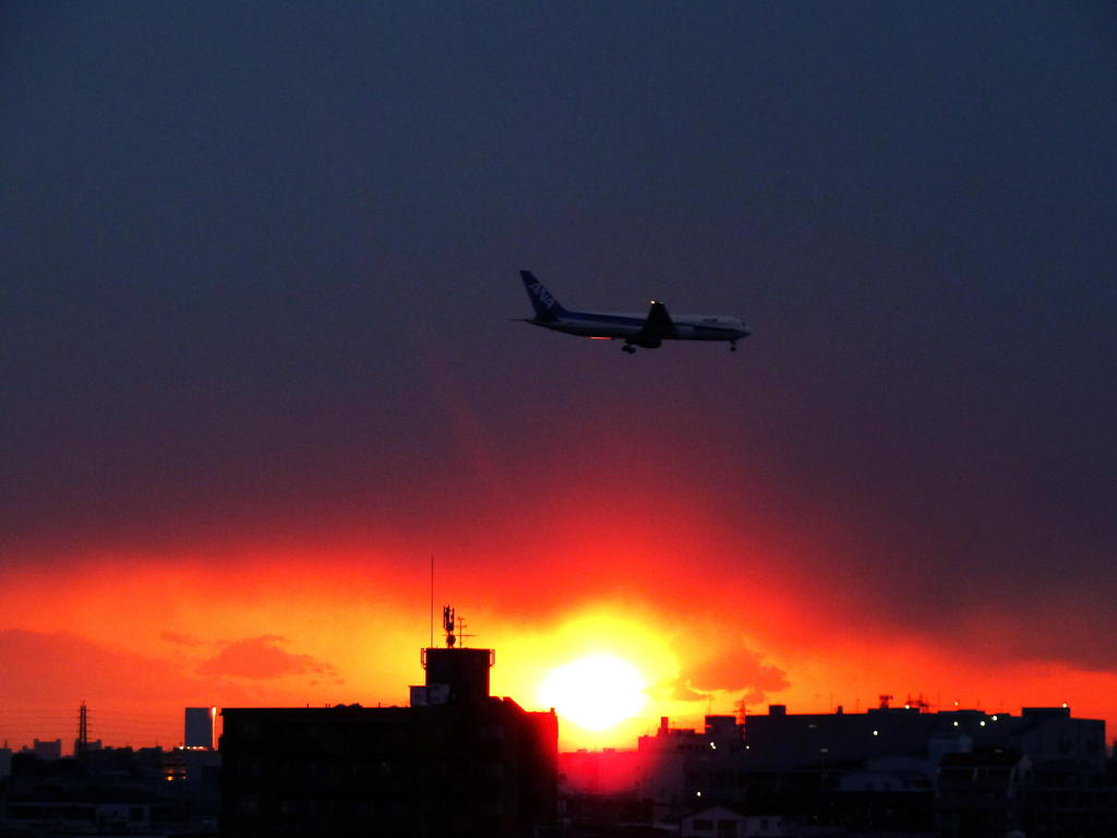 雪雲　vs　夕陽
