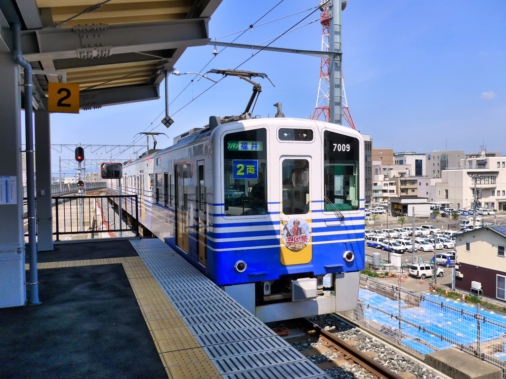 えちぜん鉄道　福井駅　@新幹線高架上暫定