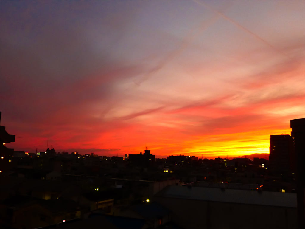 今日の夕焼け