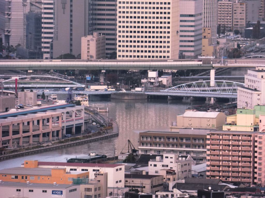 From Osaka Bay Tower paer2 安治川　船津橋付近