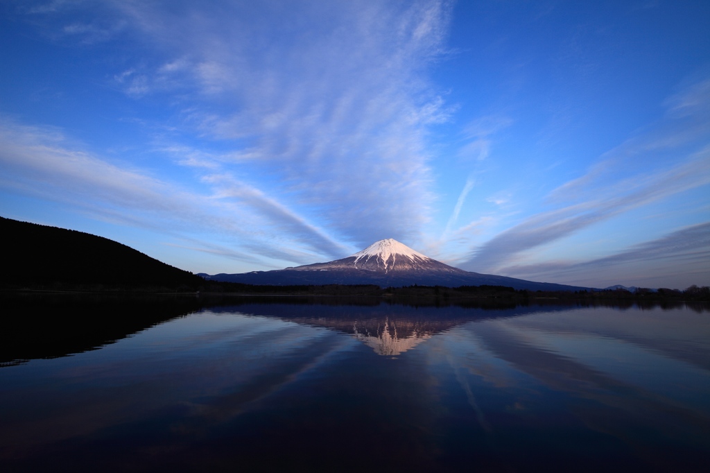 夕景富士