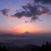 後光さす霊峰
