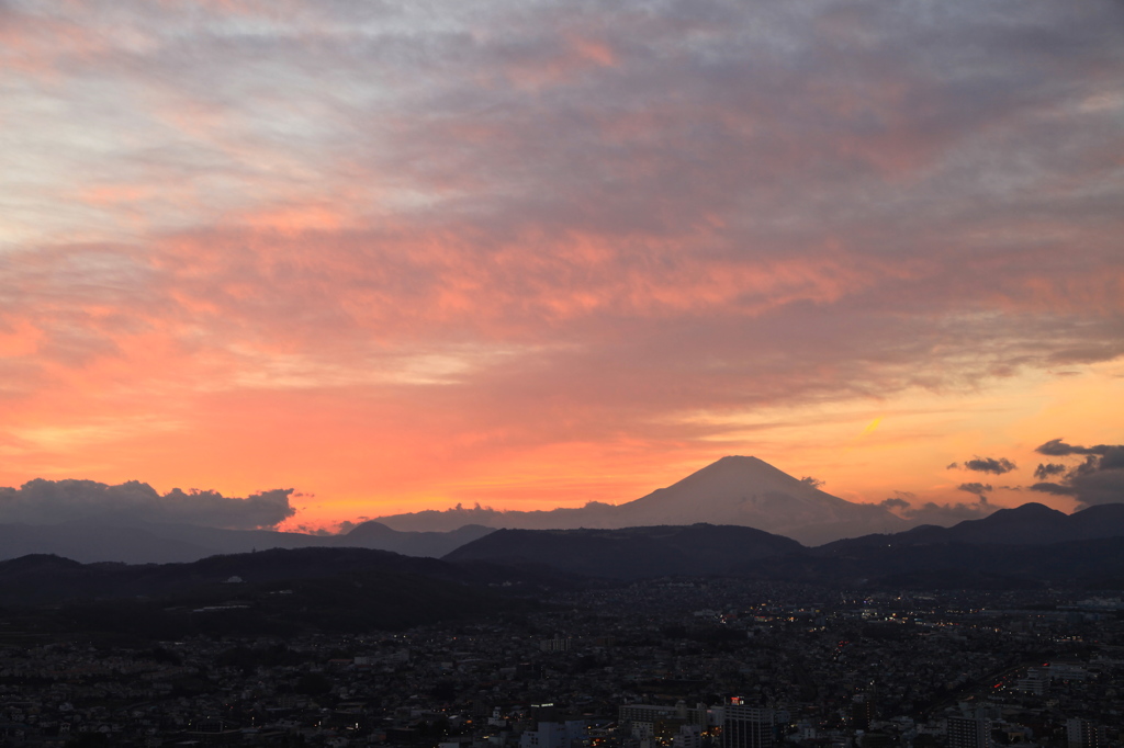 雨上がりの夕焼け