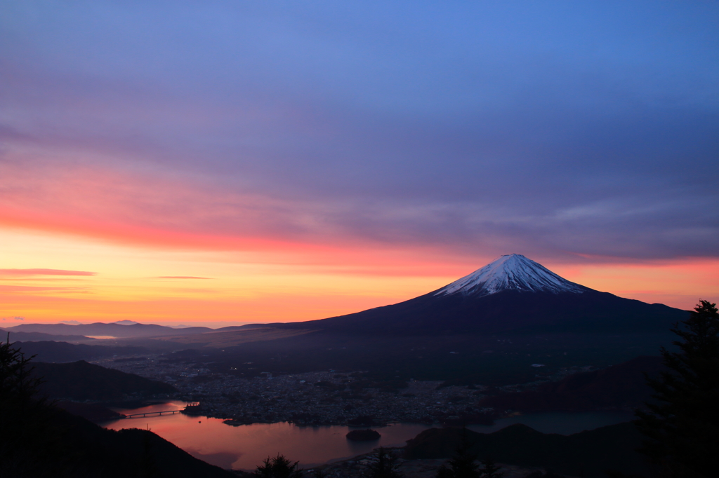 新道峠の朝焼け