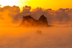 気嵐の出漁