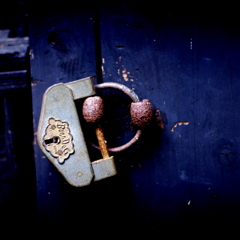 a locked door.