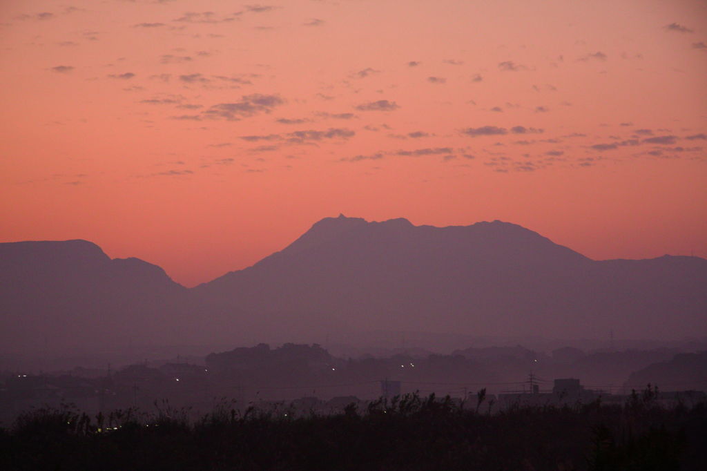 雲仙岳のあけぼの