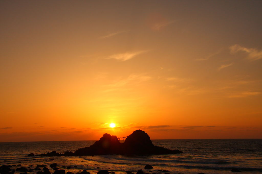 二見ヶ浦の夕景