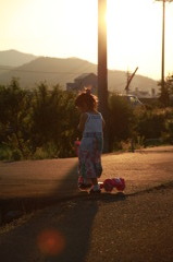 夕方の散歩