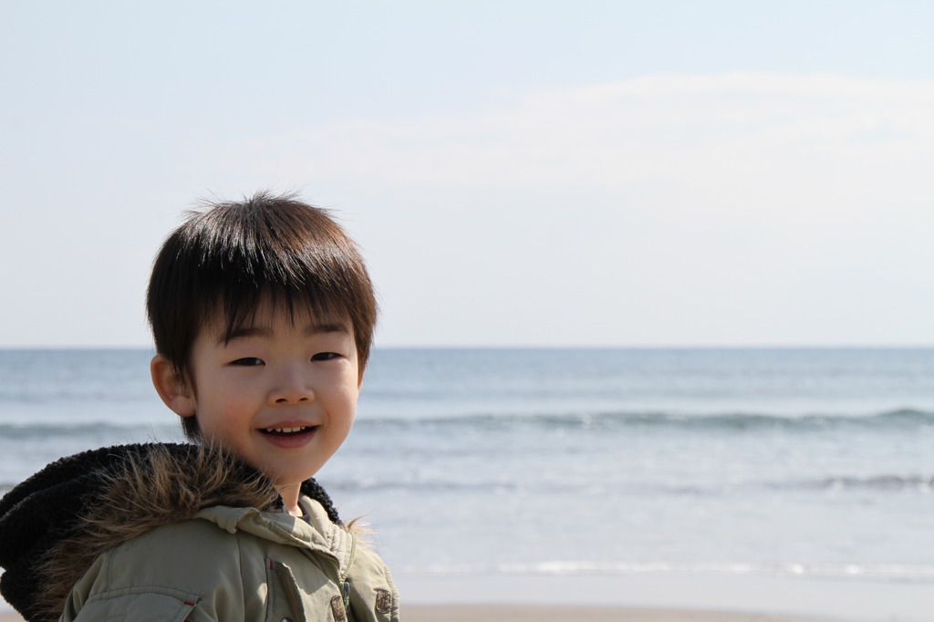 イタンキ浜で