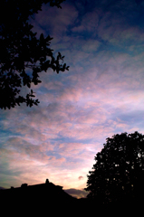 a evening glow of a day