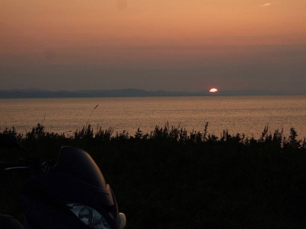 サロマに沈む夕日