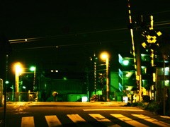 帰り道の踏み切り