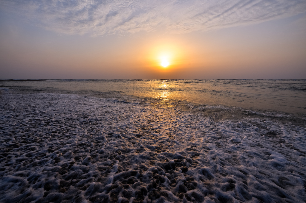 浜辺ざわめく