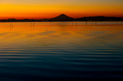 木更津からの富士夕景