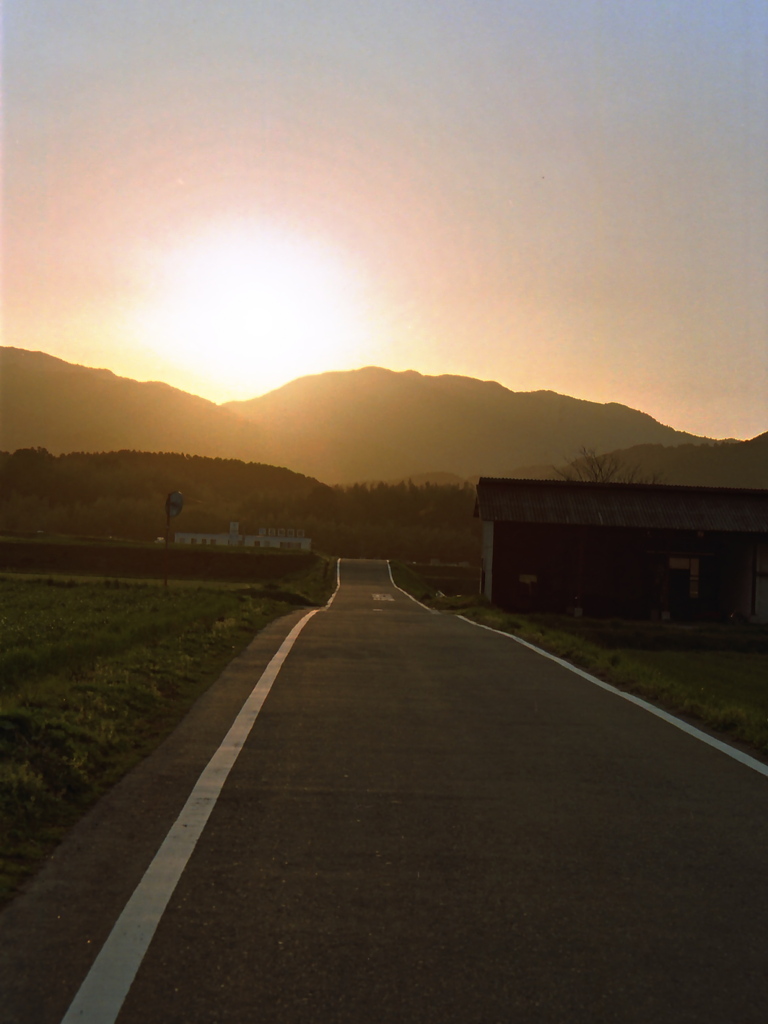 早良区の夕日