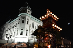 川越祭り 山車と飛行船